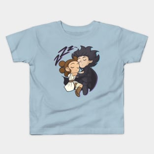 Space Sweethearts - Sleepy Nap Time - Chibi Cuties Kids T-Shirt